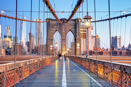 Ikoniske Brooklyn Bridge, New York City