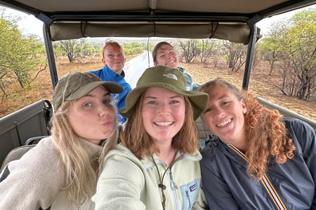 Enjoying the safari in Kruger National Park