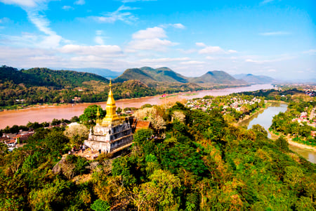 View over the river at Luang Prabang