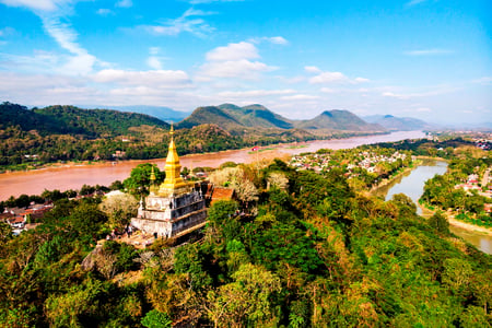 View over the river at Luang Prabang