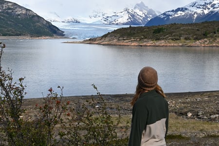 Traveller hiking in Patagonia