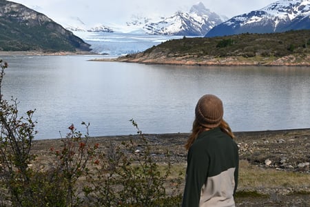 Traveller hiking in Patagonia