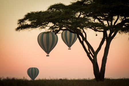 Ballon safari i Serengeti i Tanzania