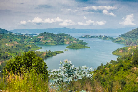 Udsigt over Lake Kivu