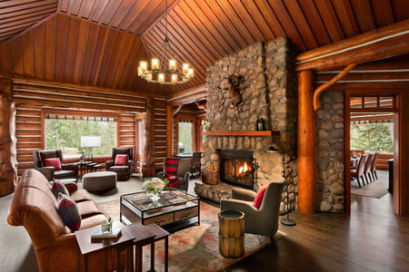 Lounge område på Fairmont Jasper Park Lodge