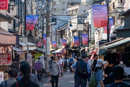 Busy market steet