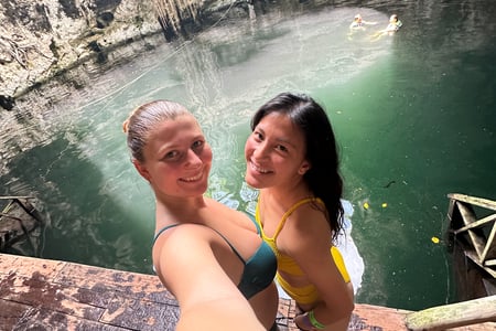 Cenote swimming in Mexico