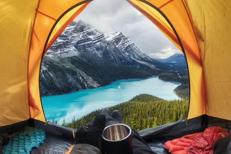 I Canada kan du campe og bo i telt i naturen