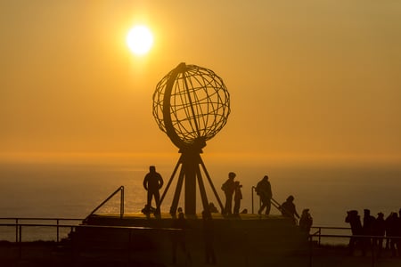 Nordkap i midnatssolen