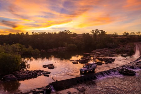 Ivanhoe Crossing nær Kunnunurra i Kimberley