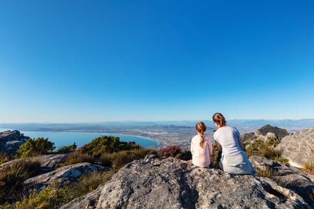 Two people at lookout in Cape Town