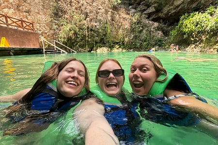 Refreshing swims are a big part of the trip