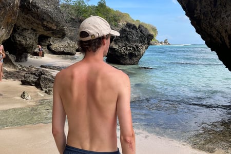 Exploring beaches in Bali