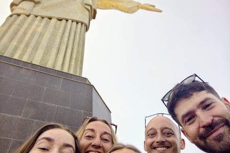 Smiling with new friends