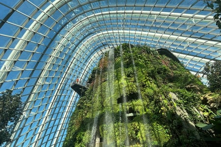Cloud Forest experince at Gardens by the Bay. 