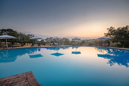 Nyd poolen efter dagens safarioplevelser