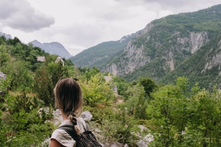 Trekking in the mountains of Albania