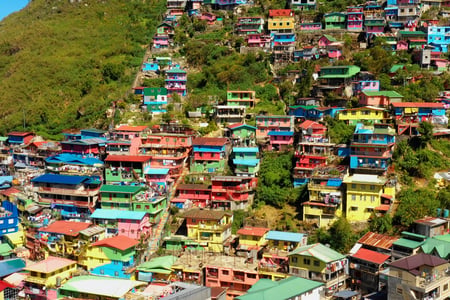 Farverige huse i La Trinidad