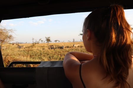 Safari drive in Serengeti