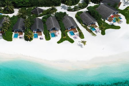 Villaer på stranden