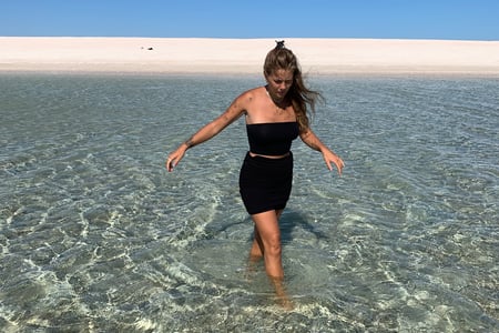 Bad i kristallklart vatten vid Esperance