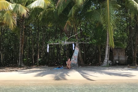the beach in Bocas del Toro