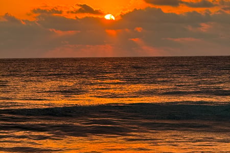 Solnedgångarna på Yucatánhalvön.