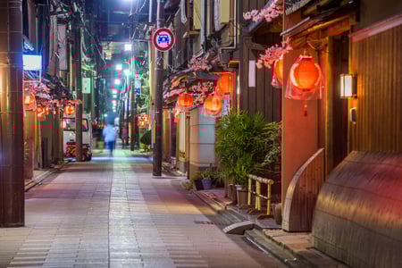 Aftenstemning i Kyoto