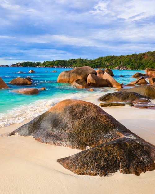 Anse Lazio stranden i Seychellerne