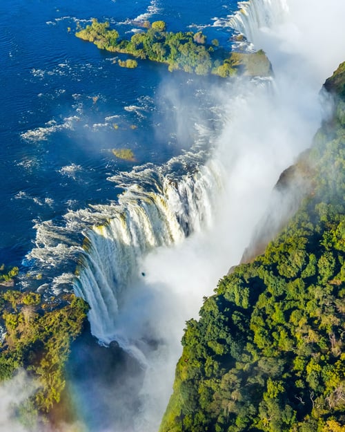 Imponerende vandfald ved Victoria Falls