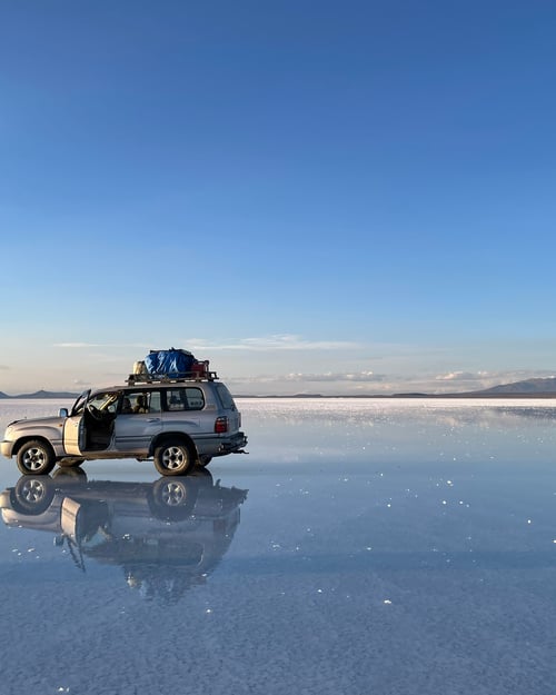 4-hjulstrækker i Salar de Uyuni