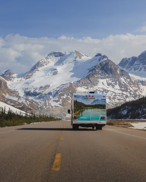 Cruise Canada motorhome i Rocky Mountains
