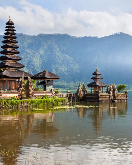 Ulun Danu Temple i Bali, Indonesia