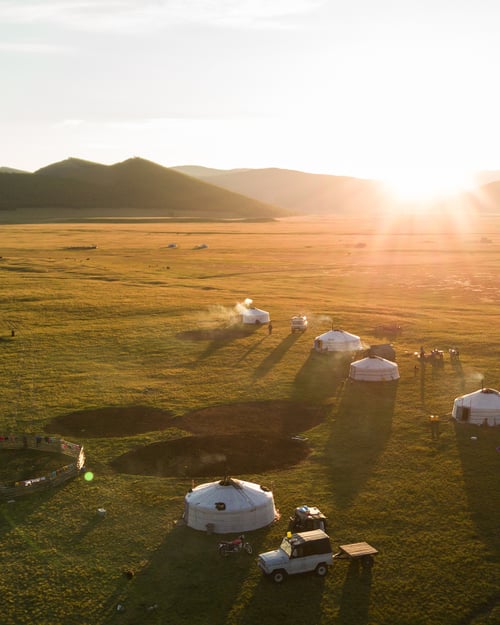 Ger camp in Mongolia