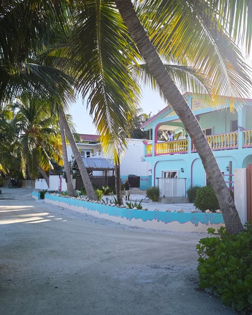Beachy street on Caye Caulker in Belize