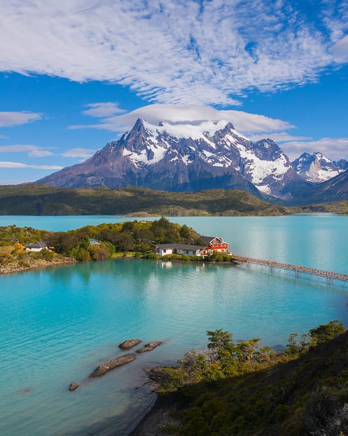 Bergssjö i Torres del Paine Nationalpark