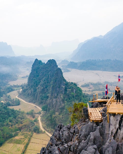 Viewpoint in Vang Vieng, Laos