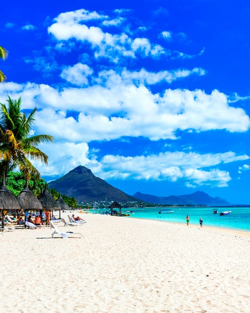 Skønne strande og palmer på Mauritius