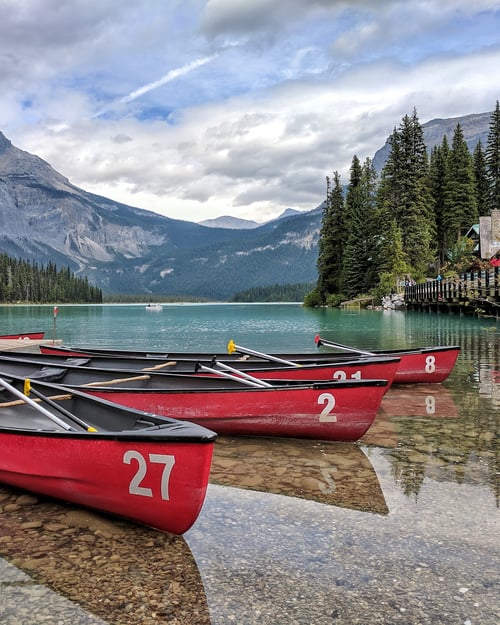 Glacier lake in Canada