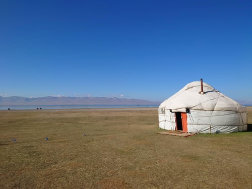 Yurt close to Song-Kul Lake 