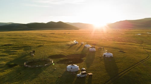 Ger camp in Mongolia