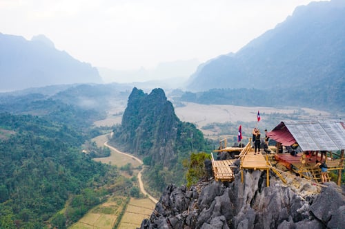 Viewpoint in Vang Vieng, Laos