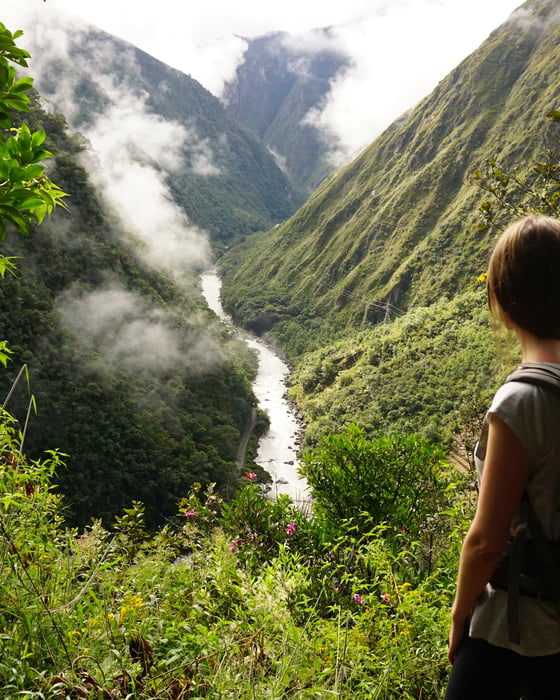 Traveller trekking in Peru