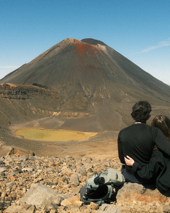 Couple at Tongariro Alpine Crossing