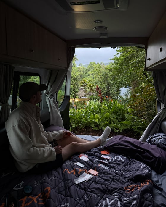 Open the doors and you're in the nature.