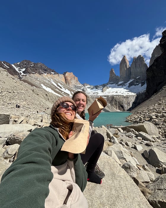 Girls hiking in Patagonia