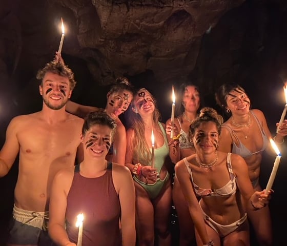 Grupp resenärer i Guatemala