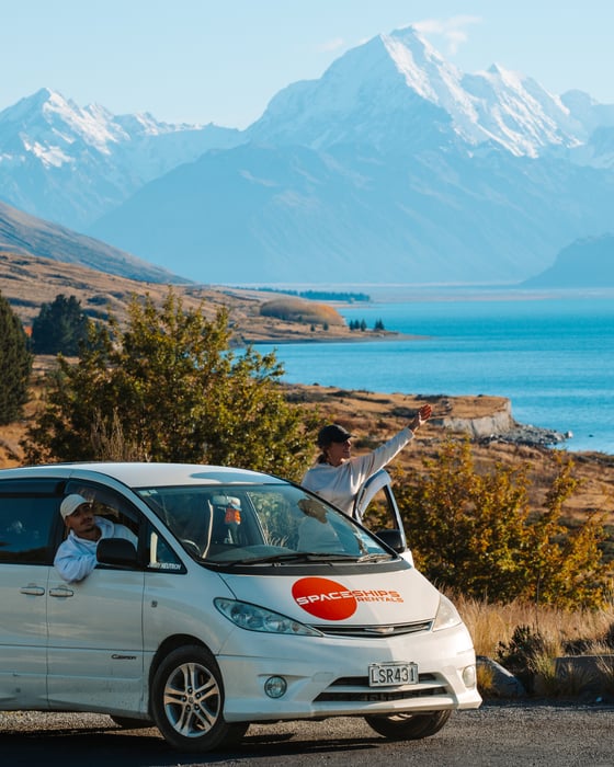 Spaceship campervan in New Zealand