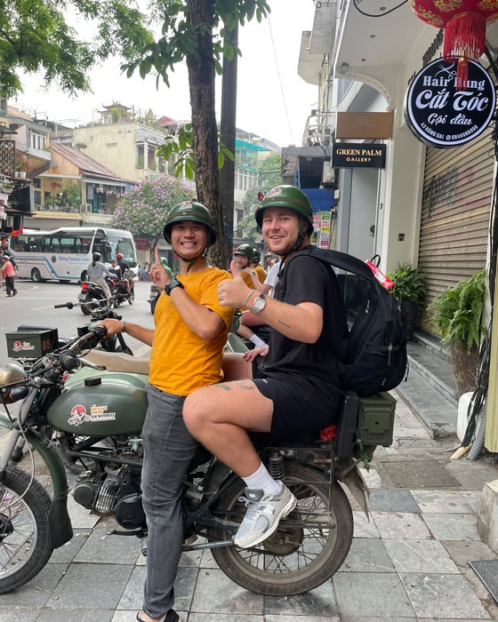 Join a motorcycle tour in Hanoi.