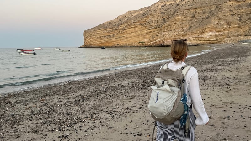 Backpacking on the beach